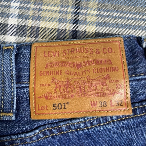 Men’s Original Levi’s 501’s Straight Leg size 38x32 - Picture 8 of 11